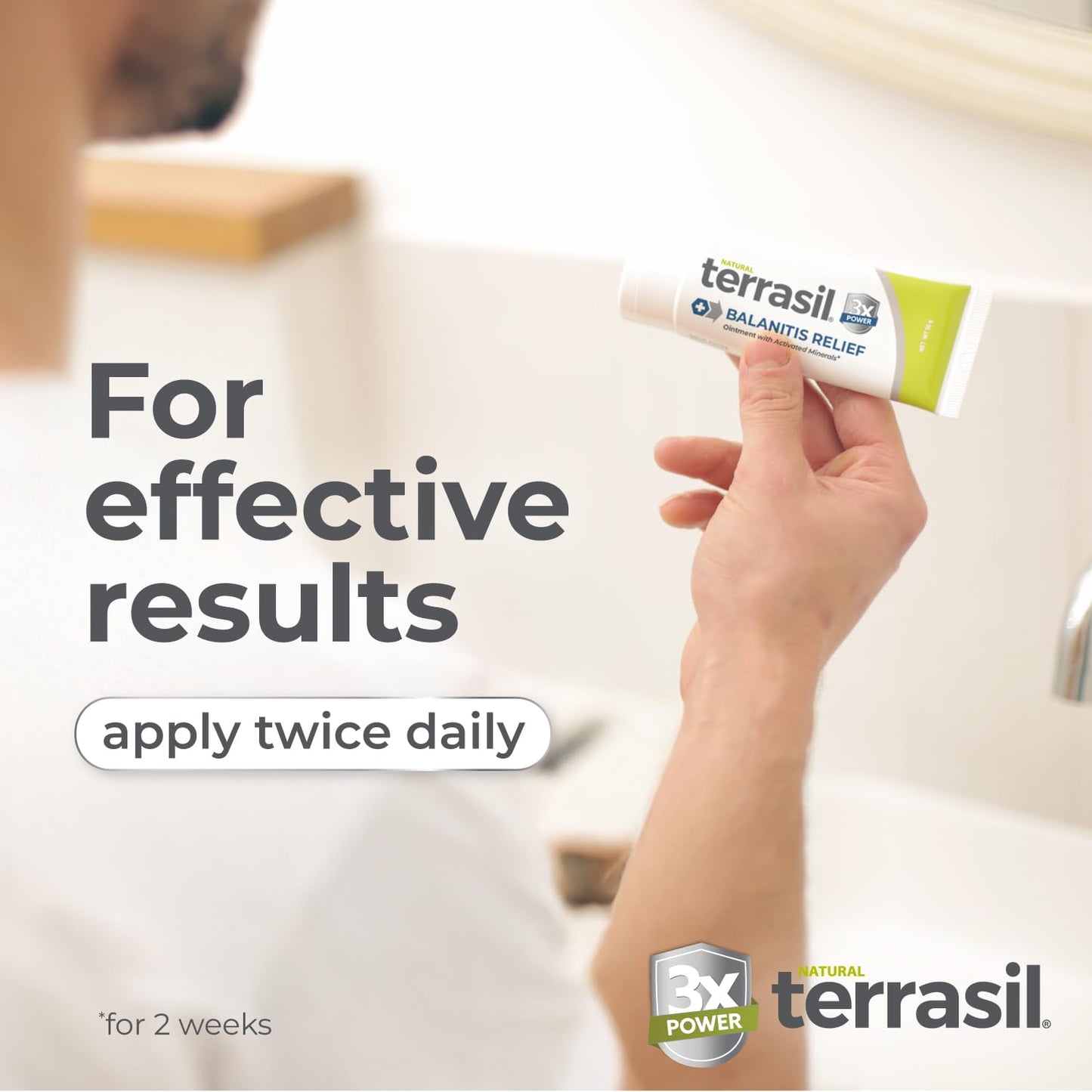 terrasil Balanitis Relief - Balanitis Treatment for Men, Natural Soothing Foreskin Ointment for Relief from Symptoms of Irritation, Itch, and Inflammation. Dermatologist Tested (.5oz)