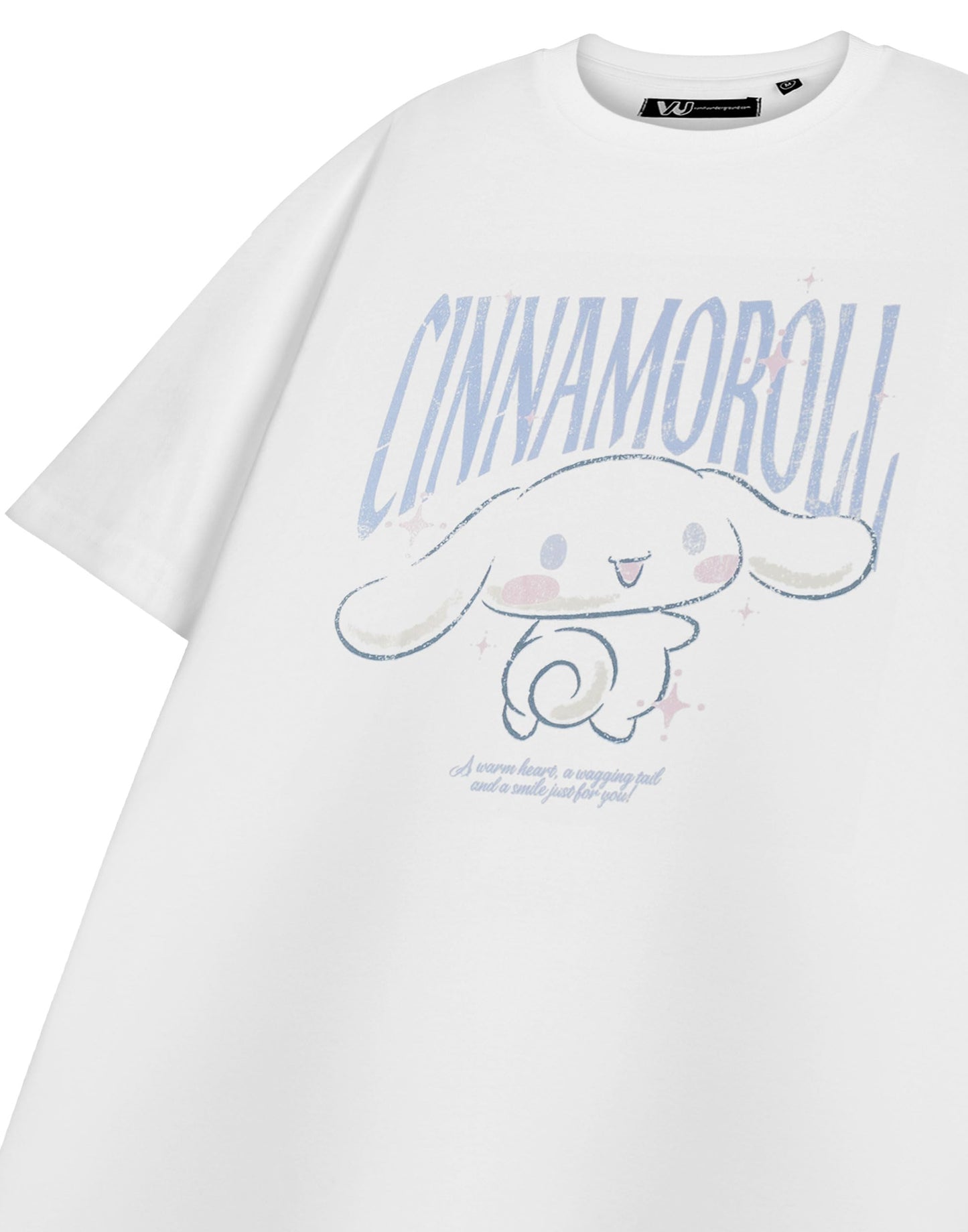 Hello Kitty & Friends Womens White Short Sleeved T-Shirt | Cinnamoroll Graphic Tee for Women | Sanrio Character Print Shirt, My Melody, Kuromi