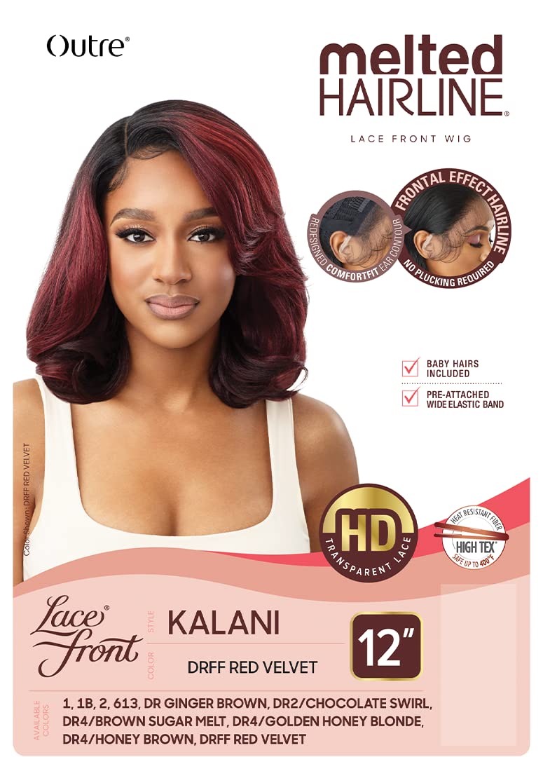 Outre Synthetic Melted Hairline HD Lace Front Wig - KALANI (OFF BLACK 1B)