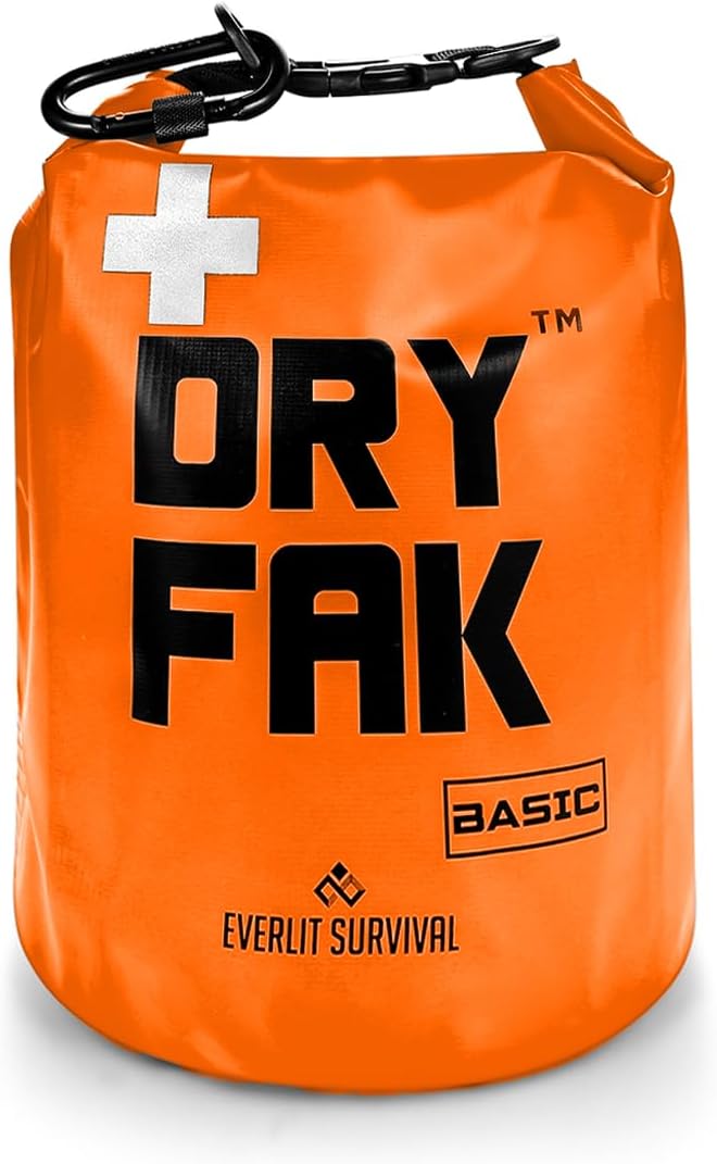 EVERLIT 290 Pc Waterproof First Aid Kit Dry FAK Medical Kit Emergency Survival Kit for Boat, Backpacking, Hiking, Fishing,...