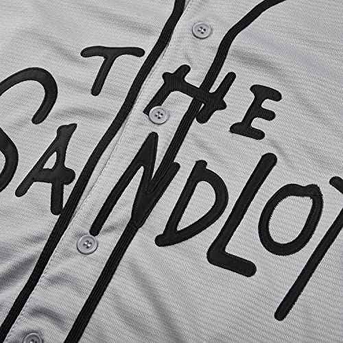 90s Outfit for Men,Sandlot 30 Jersey Rodriguez 30 Squints 5 Yeah-Yeah 11 Short Sleeve Baseball Jerseys for Men Women