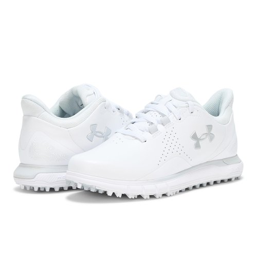 Under Armour Women's Drive Fade Spikeless, (100) White/Distant Gray/Metallic Silver, 6, US