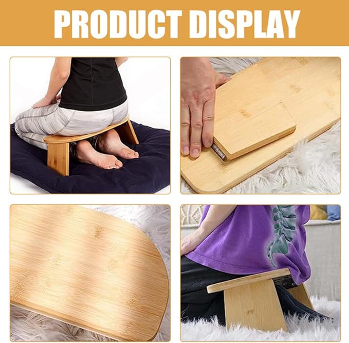 GANAZONO Meditation Bench Stool Lightweight Kneeling Seat Portable Zen Meditation Stool for Home and Travel Strong Load-Bearing Design for Comfort and Stability