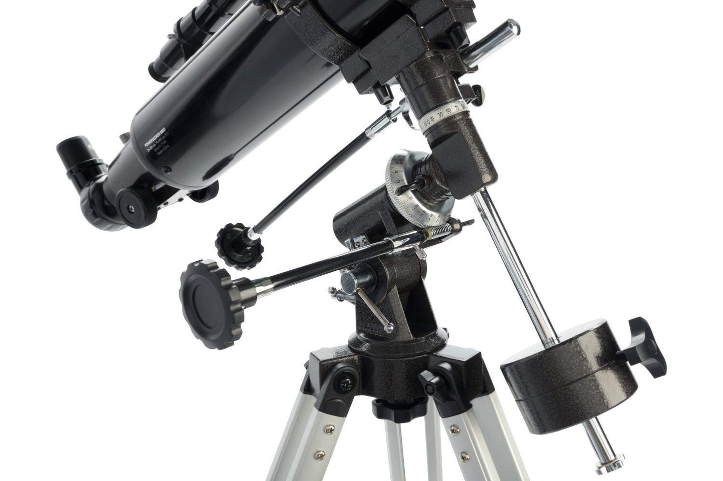 Celestron - PowerSeeker 80EQ Telescope - Manual German Equatorial Telescope for Beginners - Compact and Portable - Bonus Astronomy Software Package - 80mm Aperture