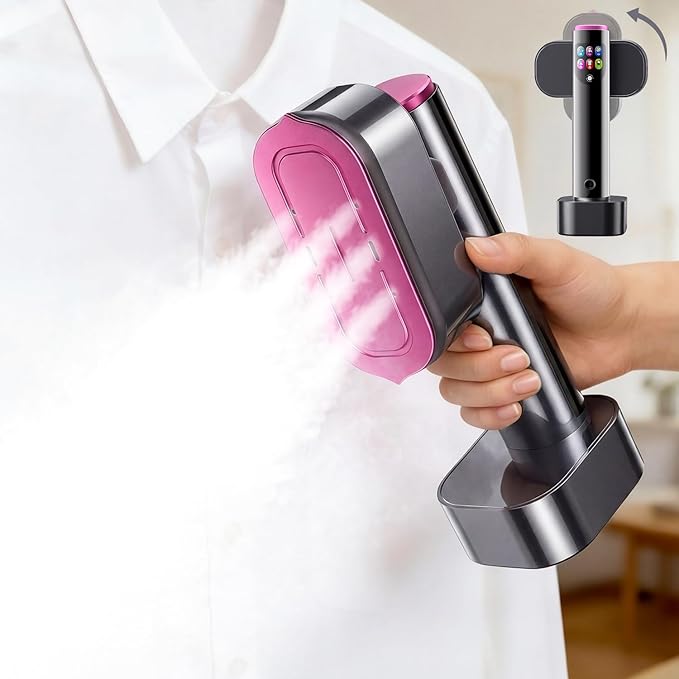 Garment Steamer for Clothes, Portable Handheld Design travel steam iron, 190ml Big Capacity, 1200W, Strong Penetrating Steam, Removes Wrinkle, for Home, Office