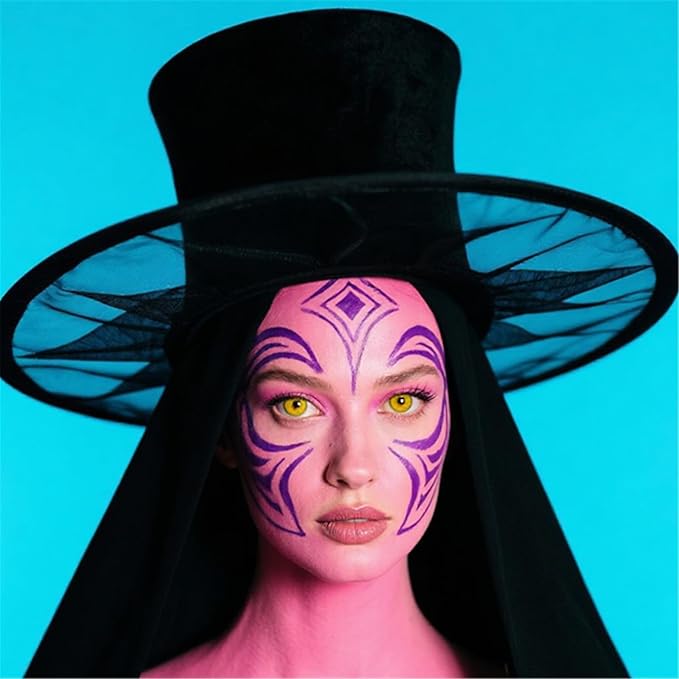 Go Ho Purple Face Paint,Waterproof Oil Based Cream Purple Face Body Paint Stick for Halloween Cosplay SFX Mermaid Witch Skull Zombie Clown Makeup