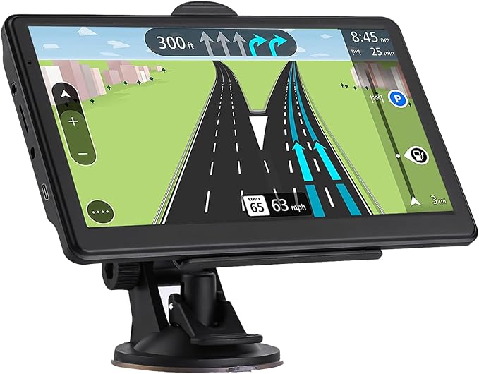 7-Inch Touch Screen GPS Navigation for Car, Truck and RV with 2025 Maps - Speed and Red Light Warning Alerts - Free Lifeti...