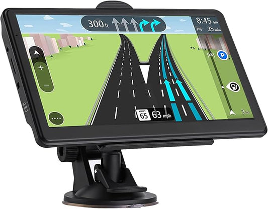 7-Inch Touch Screen GPS Navigation for Car, Truck and RV with 2025 Maps - Speed and Red Light Warning Alerts - Free Lifeti...