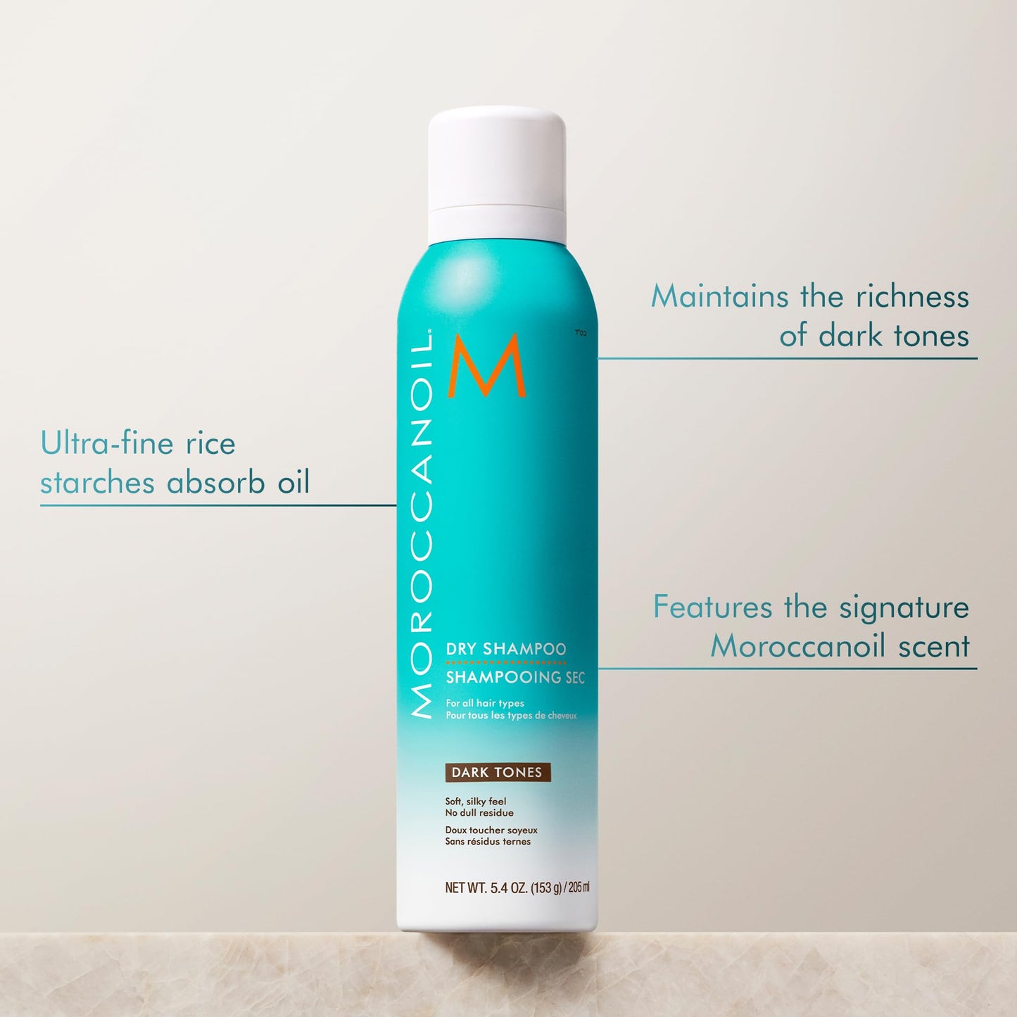 Moroccanoil Dry Shampoo Dark Tones, 5.4 Fl. Oz.