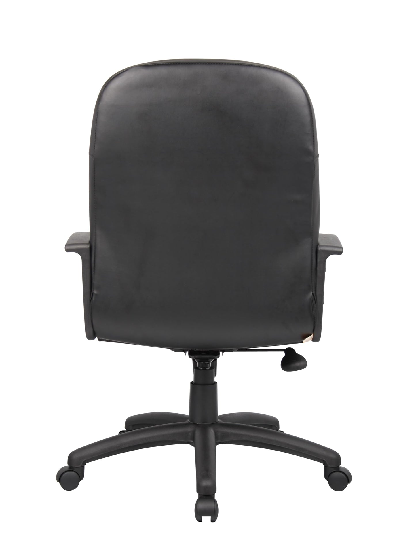 Boss Office Products B8106 Executive Leather Budged Chair in Black, Mid-Back