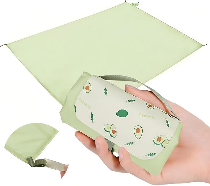 Fun Quest Picnic Blanket Waterproof – Packable Sand Proof Beach Blanket (0.42lb/0.66lb), Compact & Foldable, Fits in Pocke...