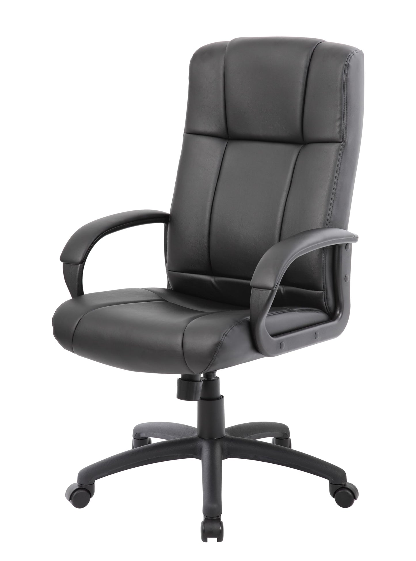 Boss Office Products Caressoft Executive High Back Chair in Black, High-Back (B7901)