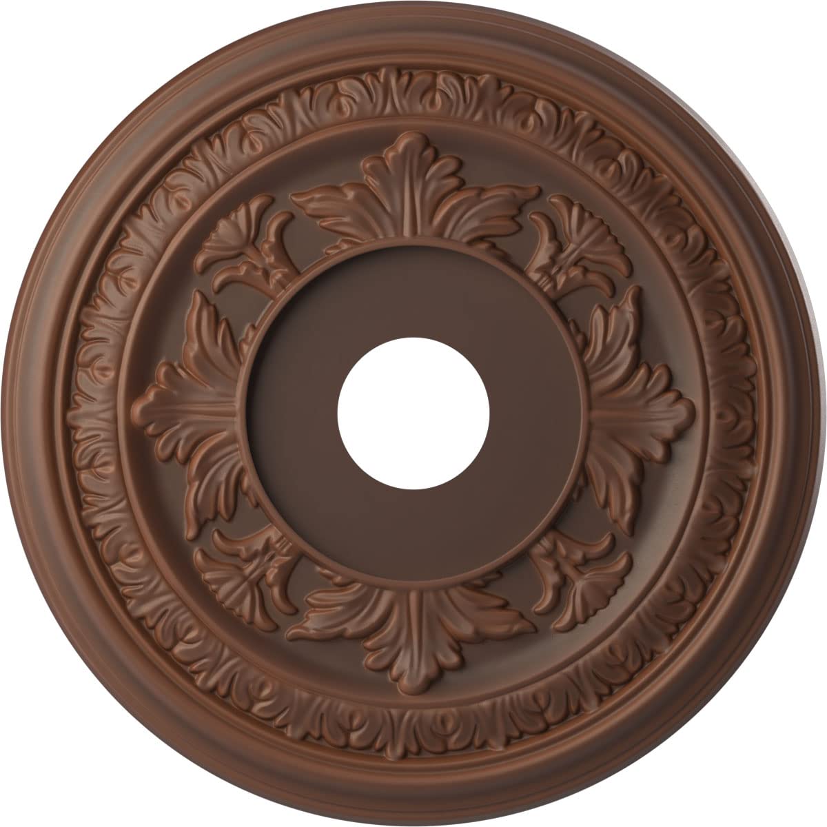 Ekena Millwork Cmp19Badru Baltimore Thermoformed Pvc Ceiling Medallion (Fits Canopies Up To 7 3/4), 19Od X 3 1/2Id X 1P, Univers