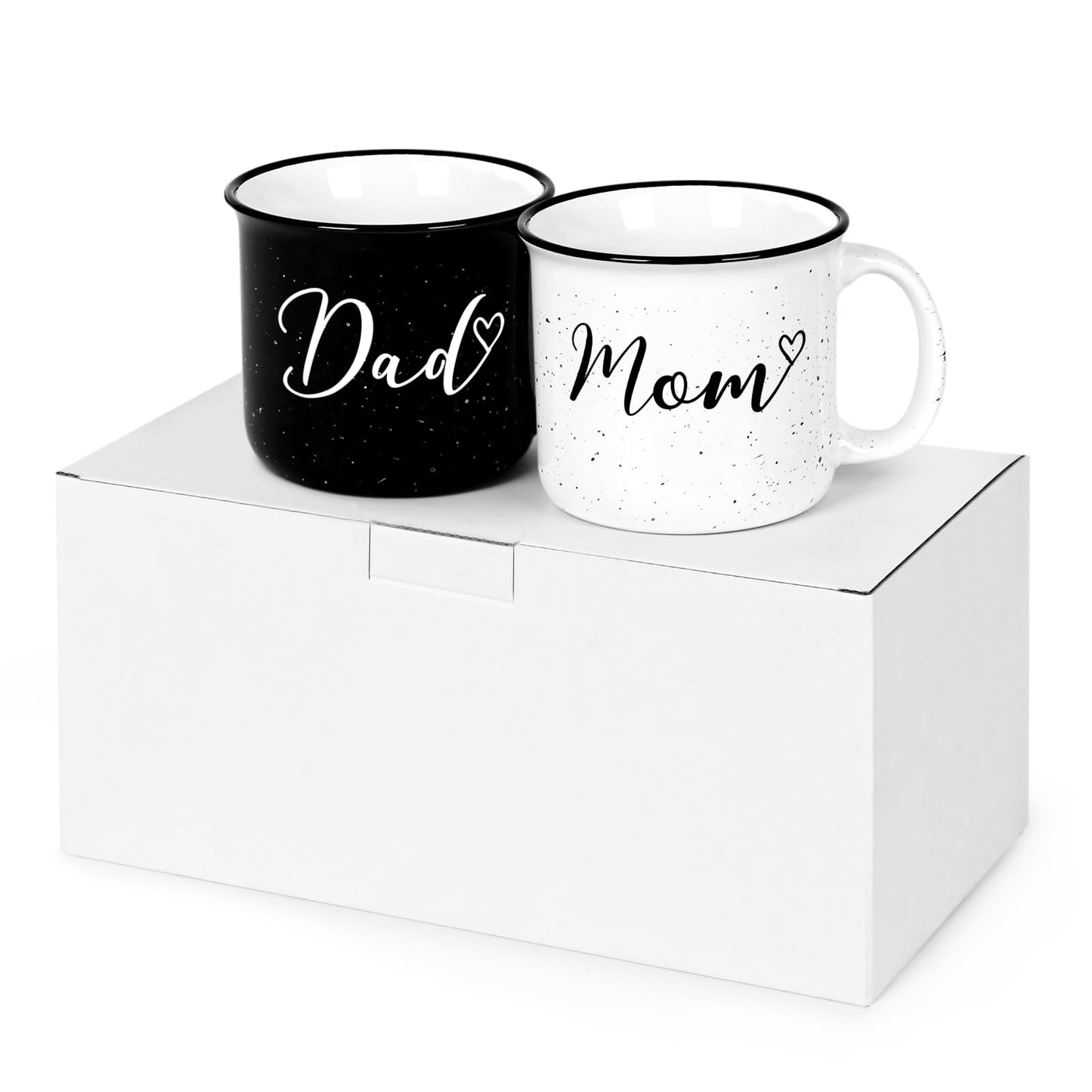 YHRJWN New Parents Mugs Set - Mom & Dad Gifts for Couples, Perfect for Mothers Day, Fathers Day & Christmas, 15 Oz Each