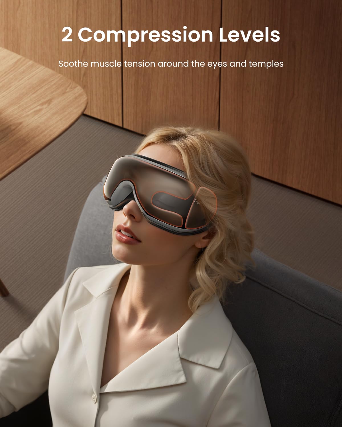 RENPHO Eye Massager with Heat, FSA Eligible HSA, New Year Birthday Valentine's Day Gifts, Eyeris1 Eye Massager with Remote Compression, Sleep Mask for Relax Migraine Relief Reduce Strain Improve Sleep