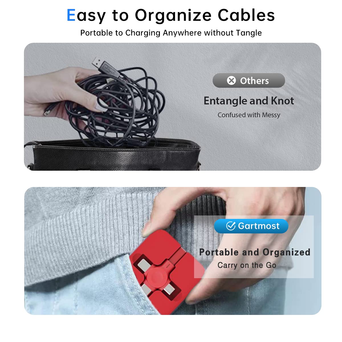 6 Pcs 3 In 1 Retractable Multi Charging Cable (3.28Ft) With Usb C/Micro Usb/Ip And Phone Stand, Festivals And Birthday Gift For