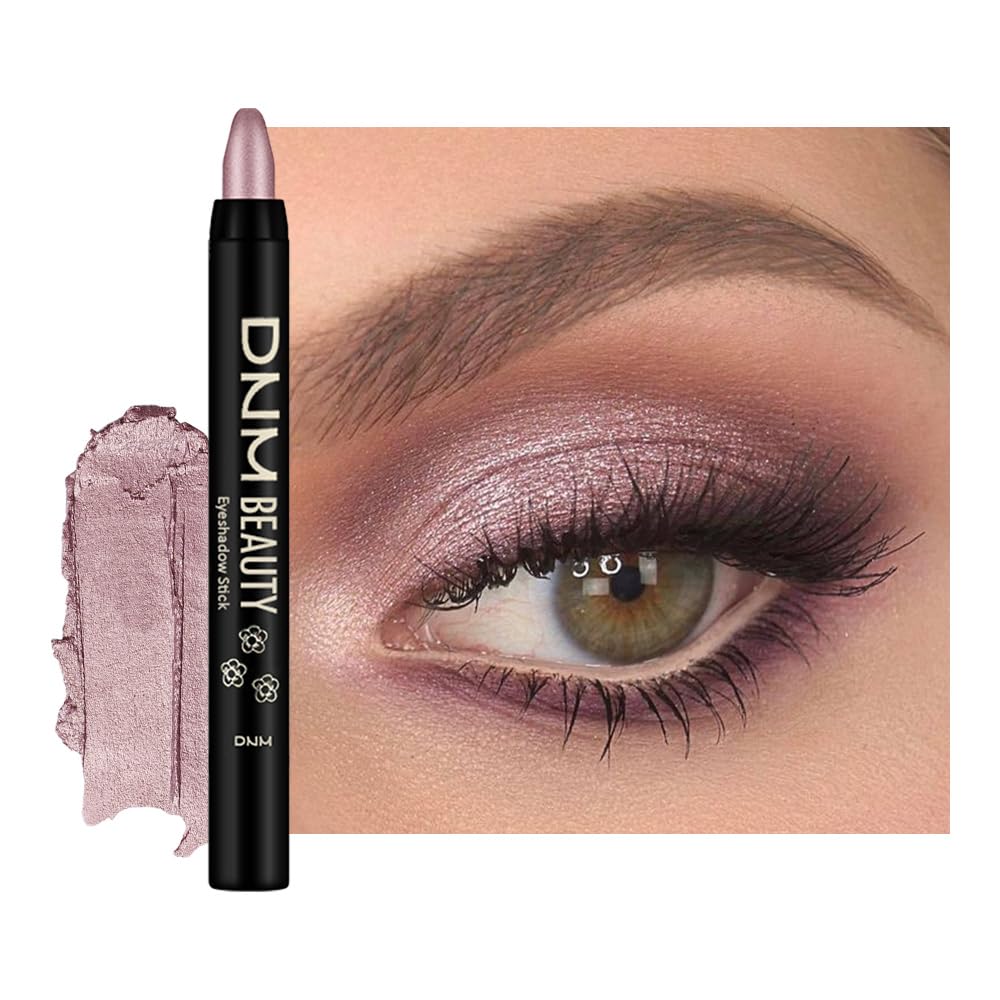 Kaely Cream Eye Shadow Sticks, Mink Mauve Metallic Eyeliner Pencil Eyeshadow Palette Makeup, Eye Highlighter Brightener Stick fo