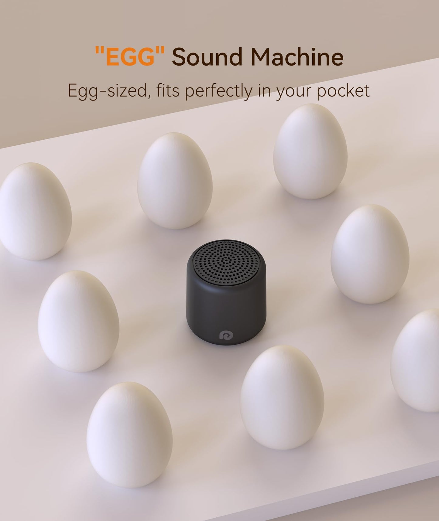 Dreamegg Travel Sound Machine - Portable Sound Machine for Baby Adults, Travel Sound Machine for Sleep, 16 Nature Sound, Timer, White Noise Machine for Sleeping Gift, Black