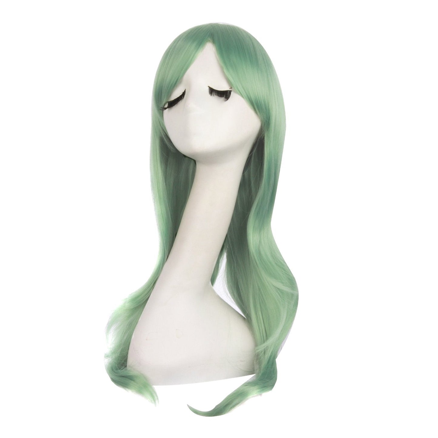 MapofBeauty 28 70cm Long Curly Hair Ends Costume Cosplay Wig (Gray Green)