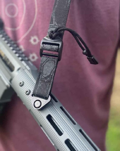 Sheriff of Baghdad B-Sling 1.5" MFQD | 2-Point B-Sling | All Metal Hardware Included| for Fast Transitions - Black Multicam