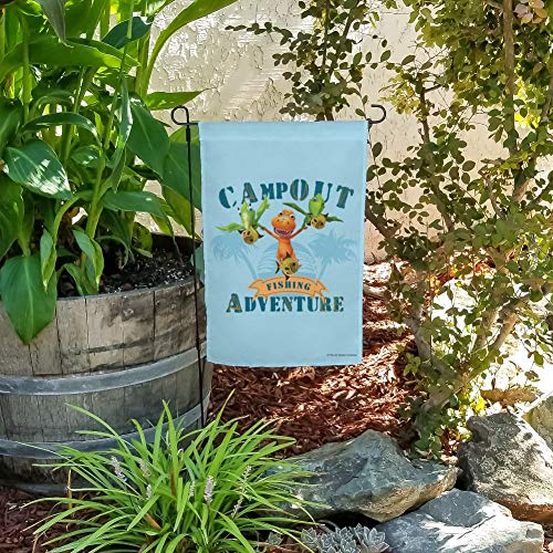 Campout Fishing Adventure Dinosaur Train Garden Yard Flag