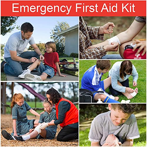 First Aid Kit - 97 Piece - Small Travel First Aid Kit, Ideal for Cars, Schools, Sports, Homes, Travel, Camping, Hiking