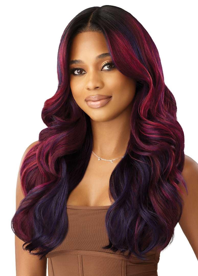 Outre Lace Front Wig - Melted Hairline - Alvina (DR MULBERRY)