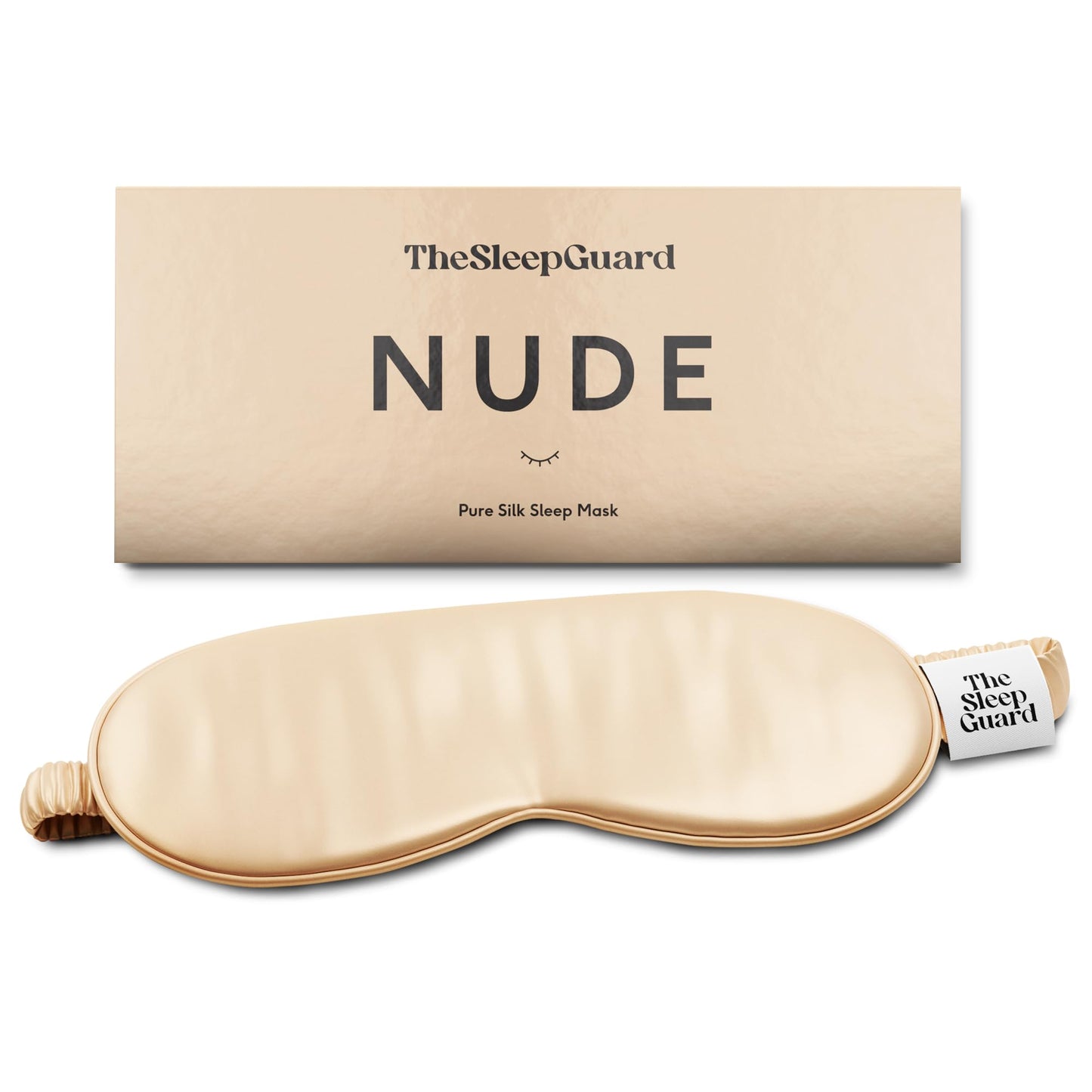 TheSleepGuard Pure Silk Sleep Mask [100% 6A Mulberry Silk, 22 Momme] Light Blocking Travel Essentials. Eye Masks for Sleeping. Black Oeko-Tex Blindfold. Eye Covers for Men & Women