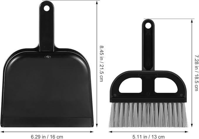 Mini Desktop Sweep Cleaning Brush - Small Broom and Dustpan Set for Keyboard Crumbs, Craft Mess, Countertop Cleaning