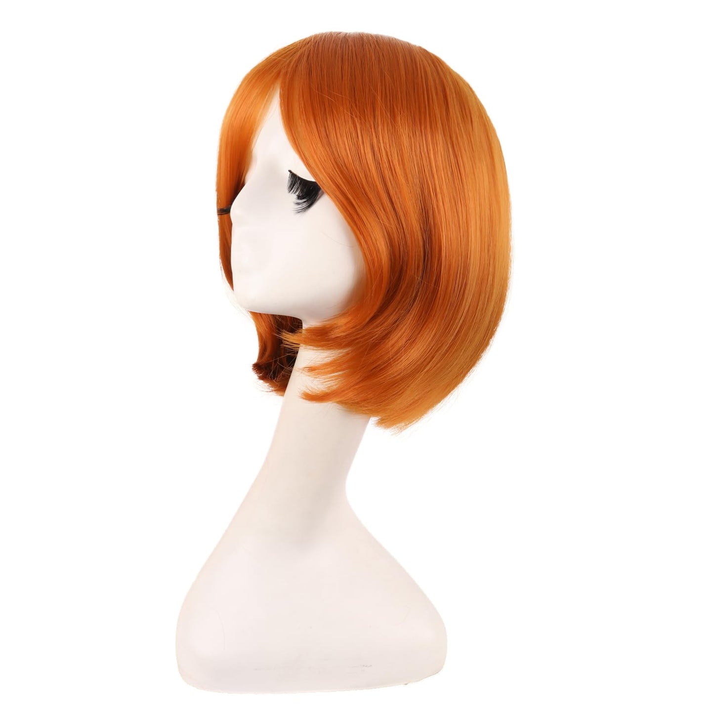 MapofBeauty 12 Inch/30 cm Fashion Unisex Short Straight Beauty Wig (Light Orange)