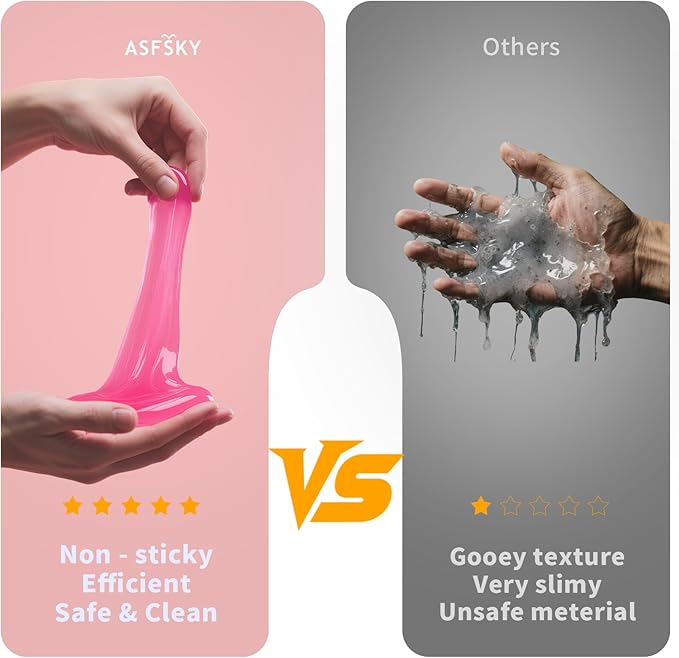 ASFSKY Car Cleaning Gel (Red,Watermelon) Cleaning Putty Universal Dust Cleaning Car Interior Cleaner Keyboard Dust Remover Car Slime Gifts for Men Women Girl Christmas Stocking Stuffers（1 Pack）
