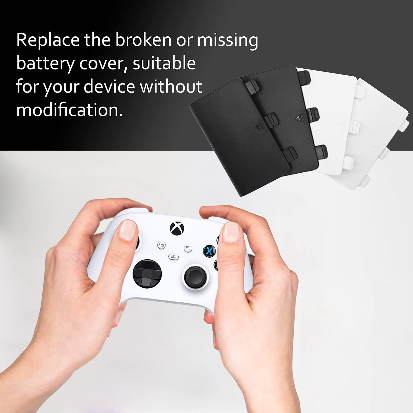 Kelifang Replacement Battery Cover Door Compatible With Xbox Series X, Xbox Series S Controller, Battery Back Shell Repair Part