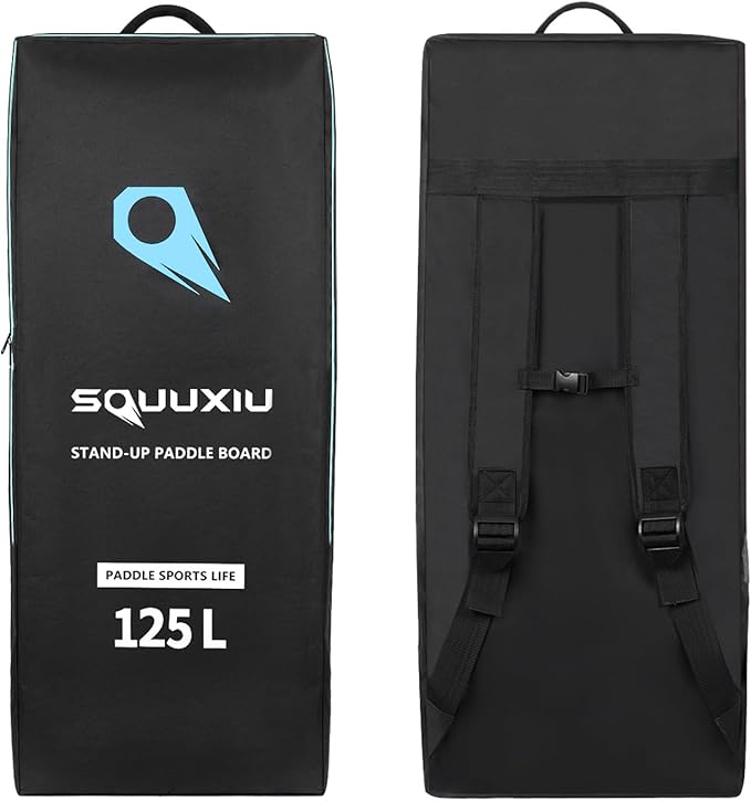 SOUUXIU 105L/125L Inflatable Paddleboard Bag Durable SUP Board Backpack Bag Large Capacity Stand Up Board Travel Bag Porta...