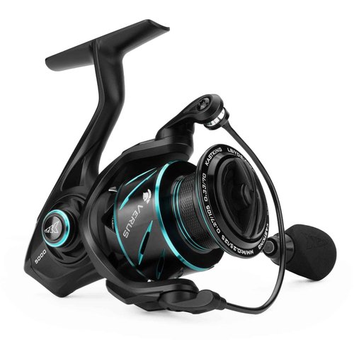 KastKing Verus Spinning Fishing Reel, Size 5000, Black, 6.2:1