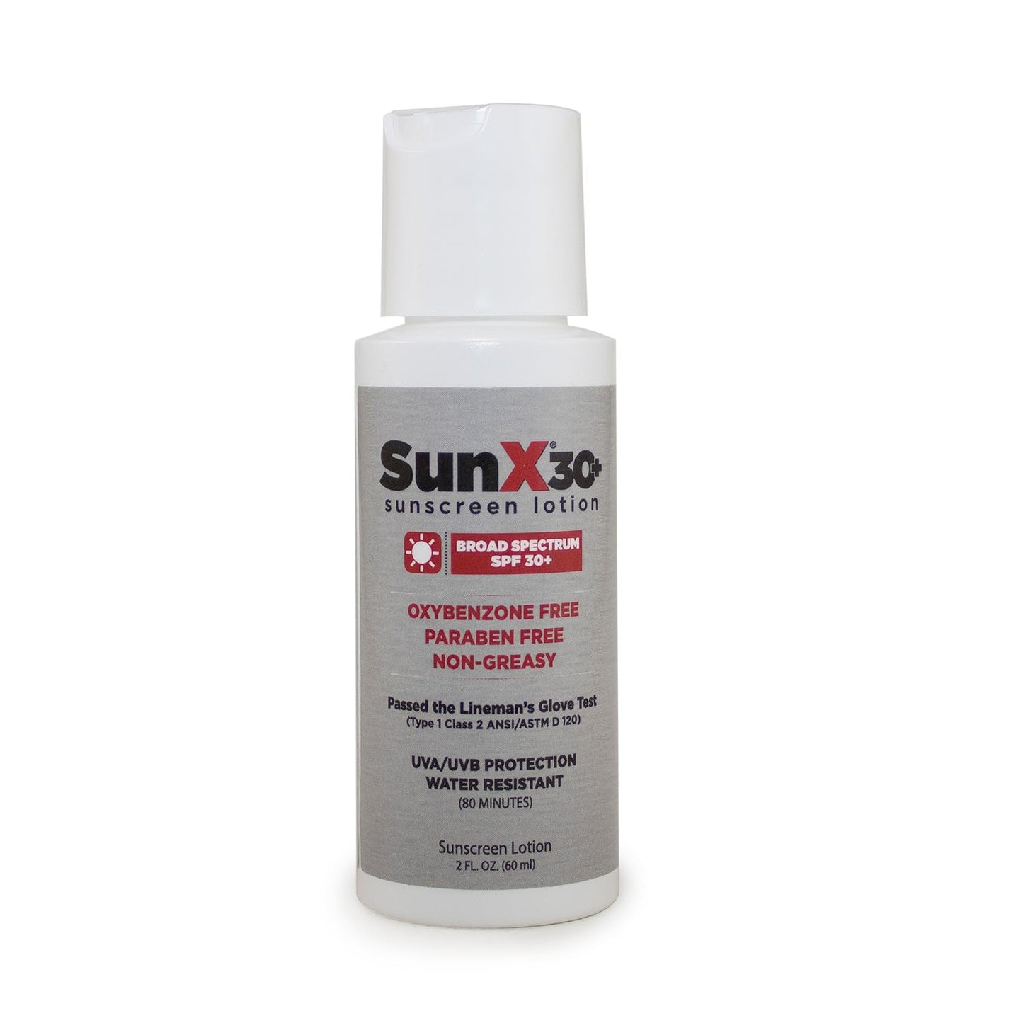 CoreTex Sun X 30+ SPF Broad Spectrum Sunscreen Lotion - 2oz Bottle of Paraben, Oxybenzone, Octinoxate, & Oil Free Sunscreen - No