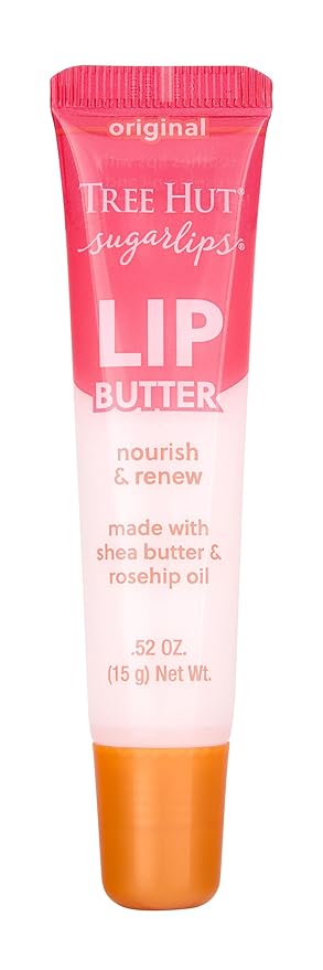 Tree Hut Original Sugarlips Lip Butter, Hydrating Lip Care to Lock in Moisture & Nourish Lips, Soft & Smooth Finish, Holiday Gift & Stocking Stuffer, 0.52 fl oz