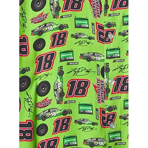 FOCO NASCAR Floral Button Up Short Sleeve Shirt