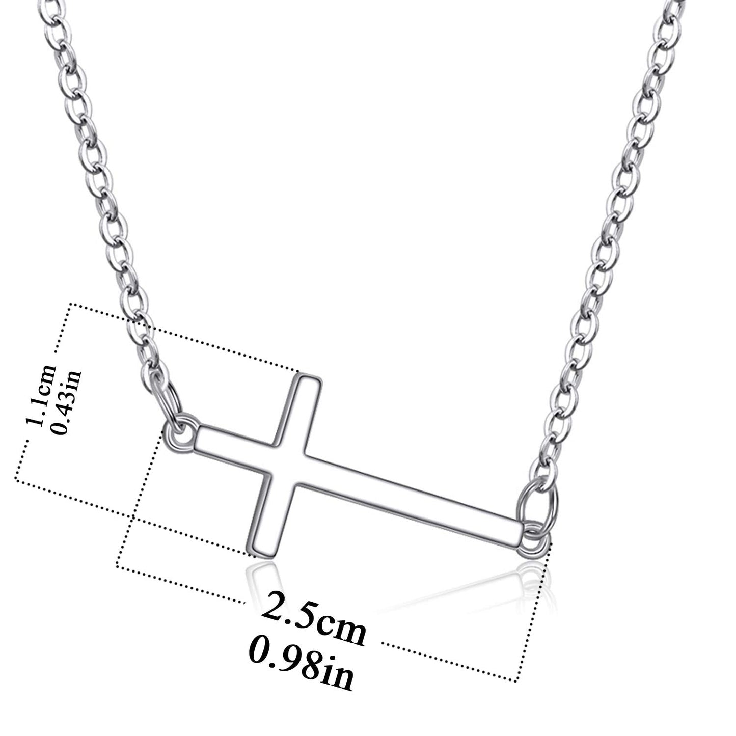XOYOYZU Tiny Cross Pendant Necklace for Women Simple Cross Necklaces Mothers Day Birthday Gifts for Women (Choker cross)