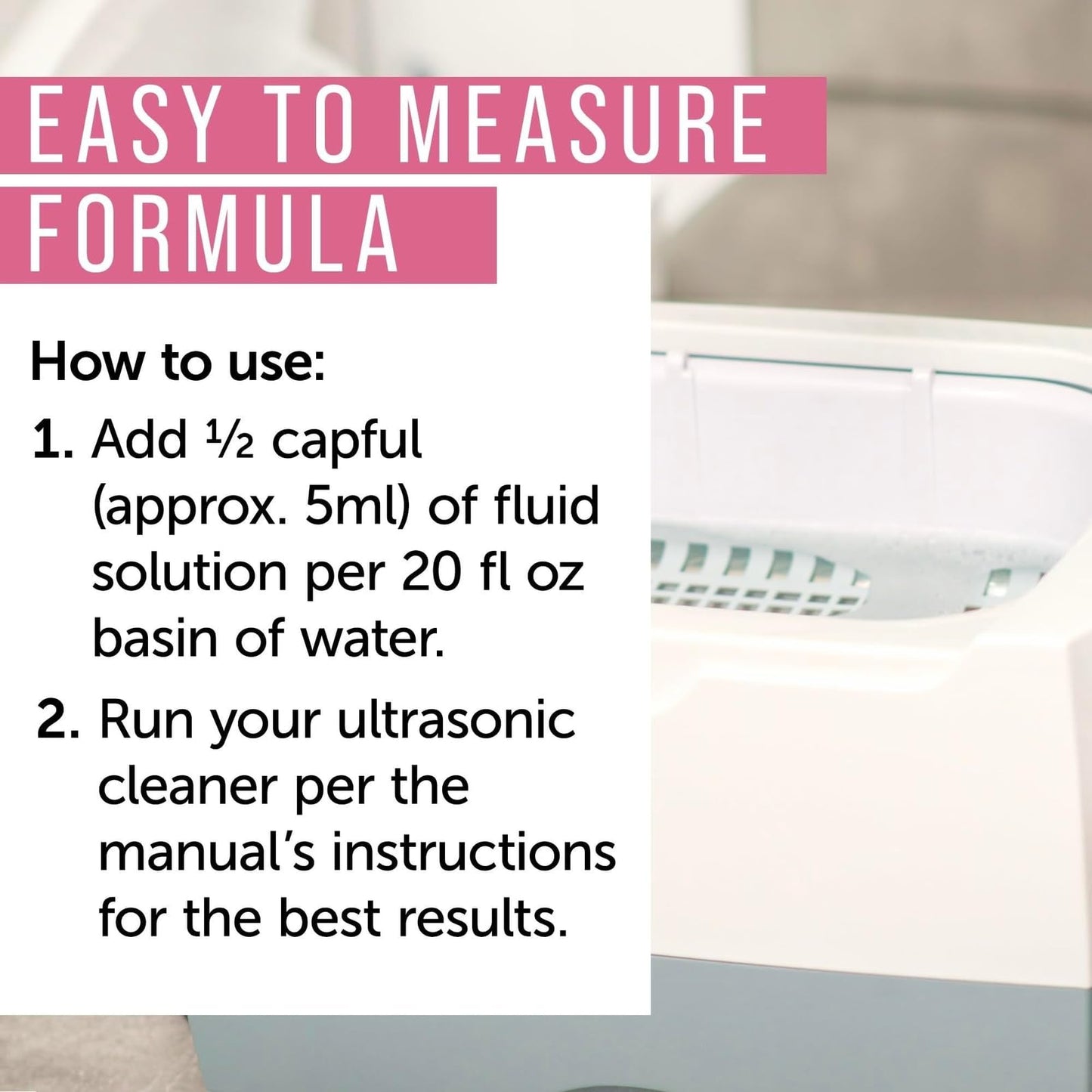 Maplefield Ultrasonic Jewelry Cleaner Solution - Concentrated Formula & Ultrasonic Cleaning Fluid - Safe on Gold, Silver & Gemstones & Jewelry Cleaning Solution - 16 Fl Oz, Pack of 1