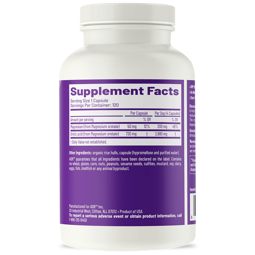 AOR, Cardio Mag 2.0, Supports a Healthy Heart, Muscle Function and Energy, Magnesium Supplement, 30 servings (120 capsules)