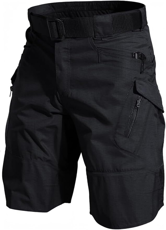 LYRXXX Men's Cargo Shorts for Hiking Work Travel Lightweight Waterproof Tactical Shorts with Multiple Pockets(No Belt)