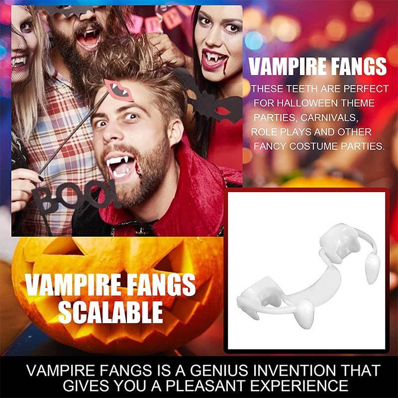 Halloween Vampire Fangs Spoof Friends Retractable Braces Party Prom Role Play False Fangs Teeth Props 1428