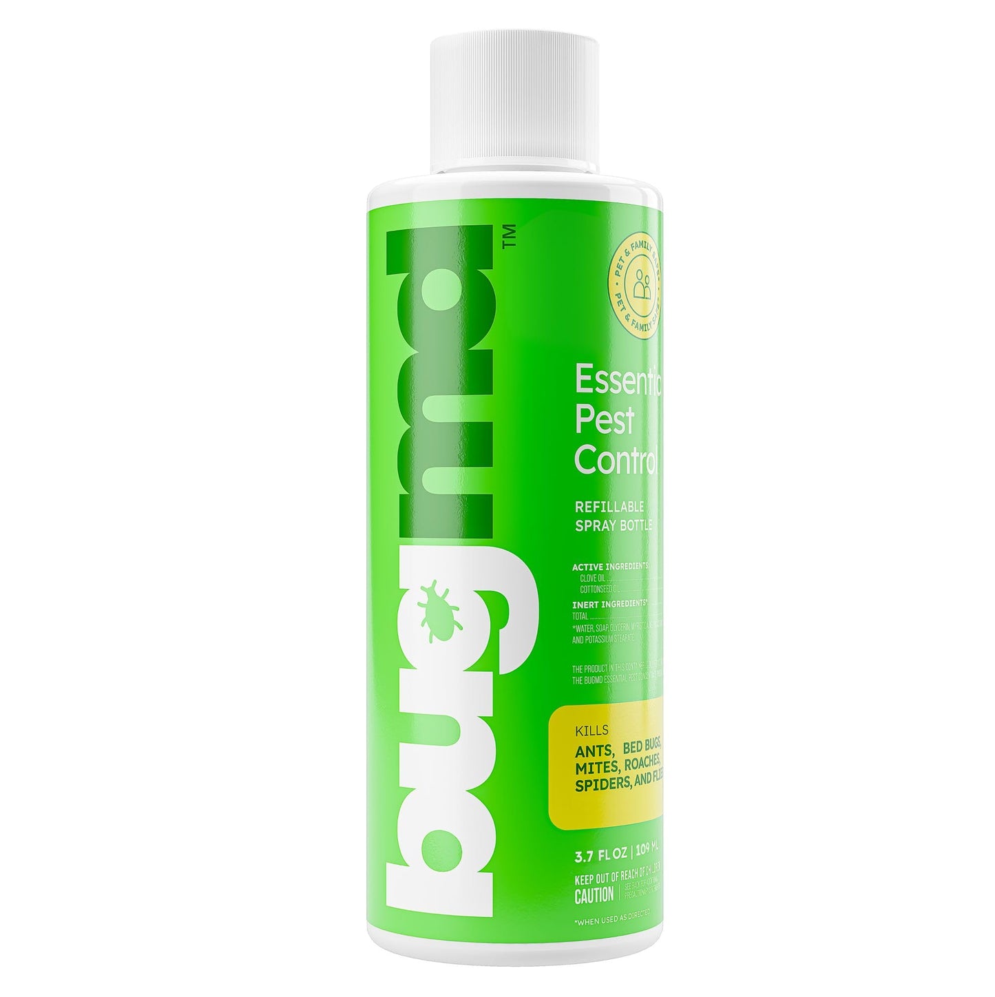 BugMD Ant Killer & Bug Spray Concentrate - Indoor Cockroach and Roach Killer, Spider Spray for Home, Fly and Insect Defense, Essential Oils, Plant-Powered, Eco-Friendly Pest Control - 3.7 Oz