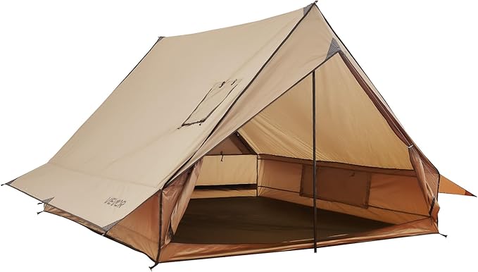VEVOR Hot Tent, Camping Tipi Hot Tents with Stove Jack, Portable Winter Camping Tents with Snow Skirt, Easy Setup, Waterpr...