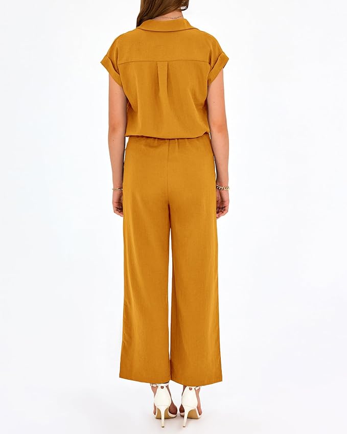 PRETTYGARDEN Womens 2 Piece sets Summer Cap Sleeve Tops Palazzo Pants Dressy Casual Vacation Travel Outfits Tracksuits
