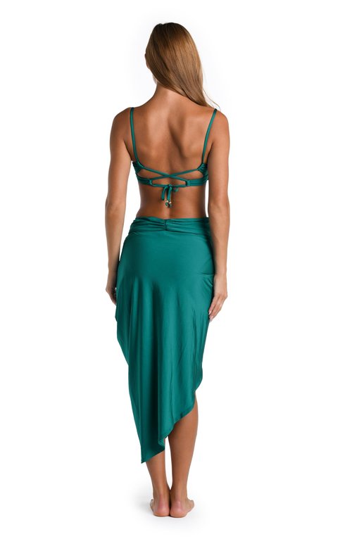 Sunshine 79 Women's Swimsuit Beach Cover Up Pareo, Jade//Sunshine Solids, Small