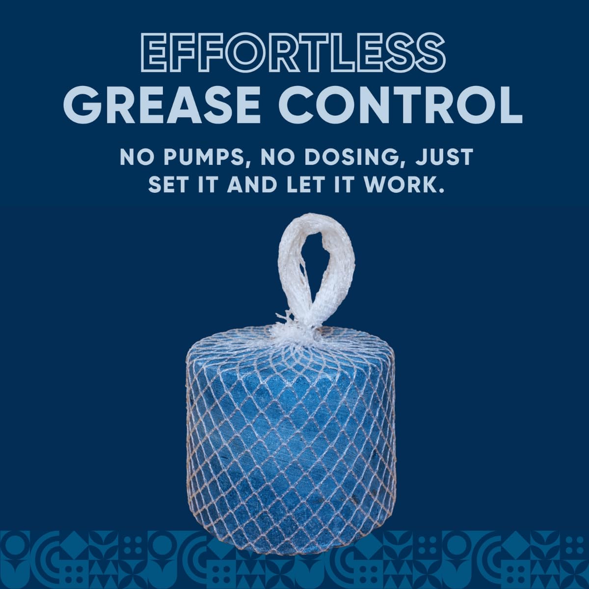 Eco Strong Commercial Grease Trap Treatment | Interceptor Grease Cleaner | Drop In Microbial Block Continually Digests Fats & Eliminate Odors (5 lbs)