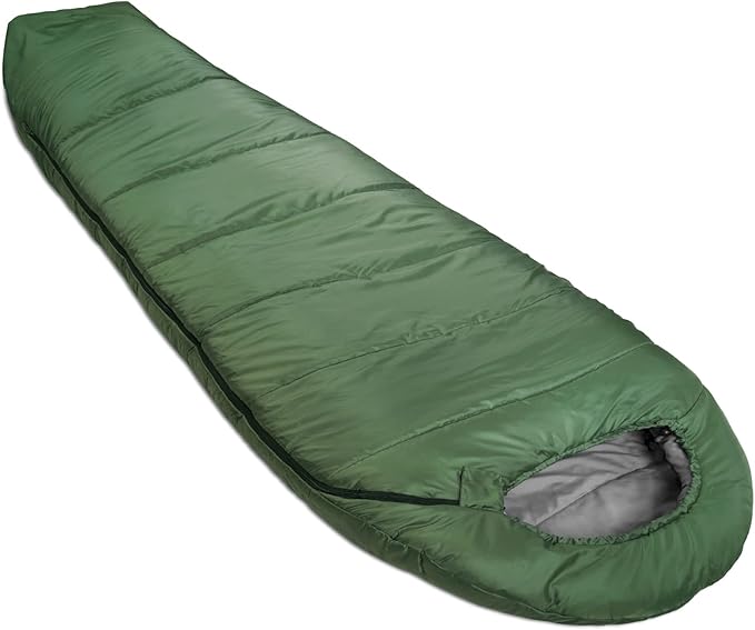 Amazon Basics -6.7°C(20°F) 추운 날씨용 미라 침낭, 208.3cm x 83.8cm(82인치 x
