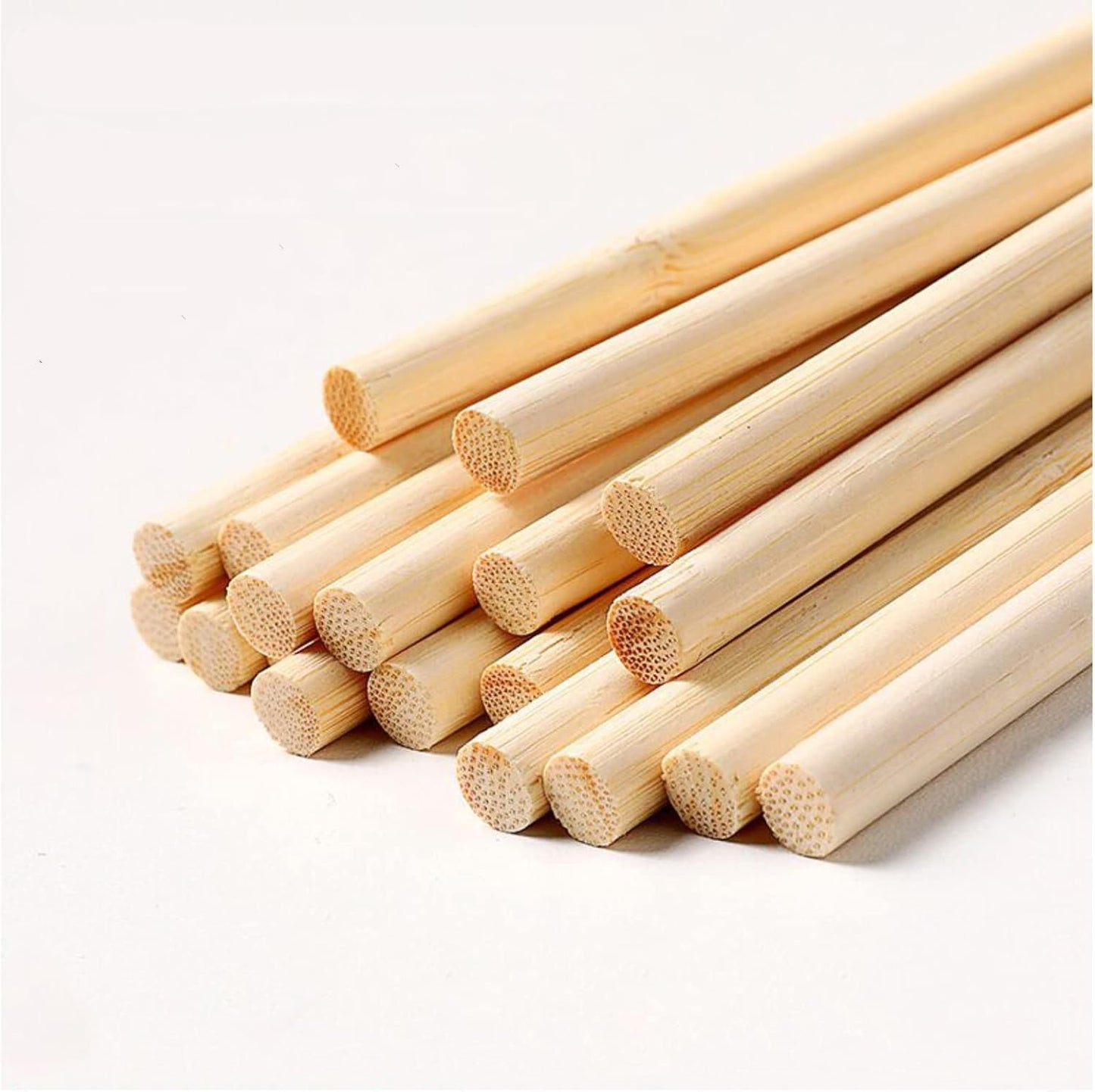 25 PCS Dowel Rods Wood Sticks Wooden Dowel Rods - 3/8 x 36 Inch Unfinished Bamboo Sticks - for Crafts and DIYers