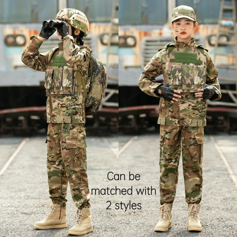 Klocerg Army costume boy soldier tactical gear role playing special forces costume military man (size110)